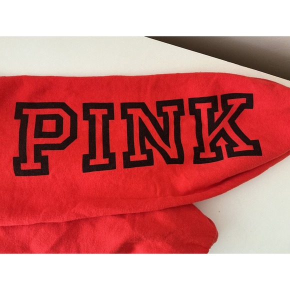 PINK Victoria's Secret Joggers Womens Small Red Good Logo Fleece Sweatpants - Picture 2 of 6